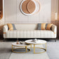Contemporain 225,6 "H FAUX CUIR TUXEDO ARRAL SOFA pour le salon