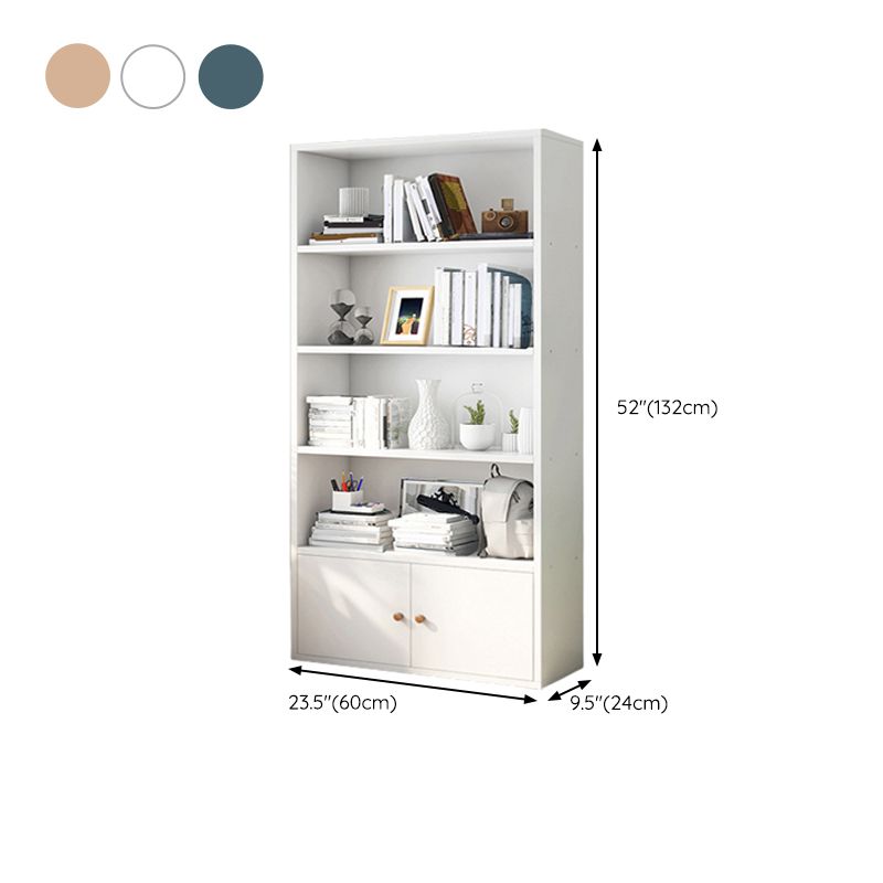 Closed Back Engineered Wood Shelf Bookcase Floor Contemporary Bookshelf with Shelves