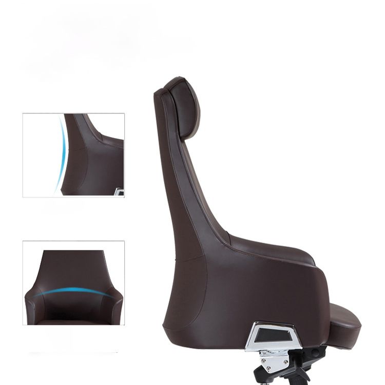 Contemporary Desk Chair Padded Arms Leather Advanced Office Chair Clearhalo 'furn' 'furn_office_chair' 'Furniture' 'Office Chairs' 'Office Furniture' 'office_chair' 1200x1200_7c58b5cd-03ad-4f57-b533-6e3cac2ae8f2