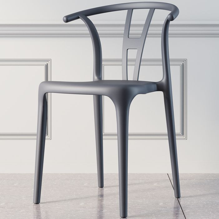 Contemporary Style Plastic Dining Chair Wishbone Back Chair for Kitchen Clearhalo ' kitchen&dining_furn' 'Dining Chairs' 'Dining Tables & Seating' 'dining_chair' 'furn' 'furn_dining_chair' 'Furniture' 'furniture_dining_chair' 'Kitchen & Dining Furniture' 'kitchen' 1200x1200_7c58b811-5dbd-414a-b953-c09005de80e0