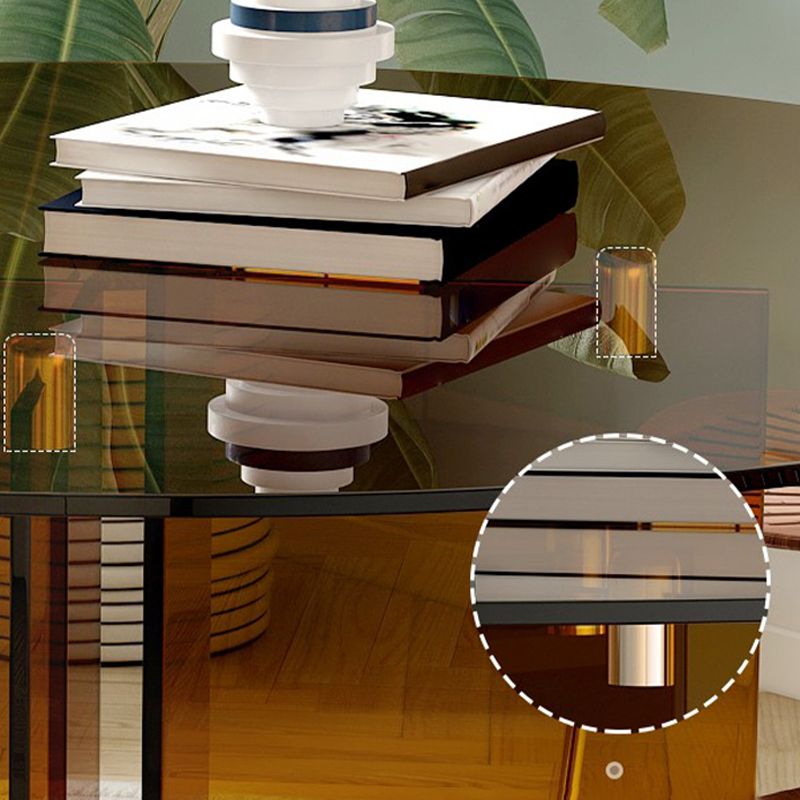 Round Glass Dining Table Modern Style Dining Table for Home Use Clearhalo 'Dining Tables & Seating' 'Dining Tables' 'dining_table' 'furn' 'furn_dining_table' 'Furniture' 'furniture_dining_table' 'Kitchen & Dining Furniture' 'kitchen' 'kitchen_dining_table' 1200x1200_7c594ed4-af96-411f-acfd-0d46ad136422