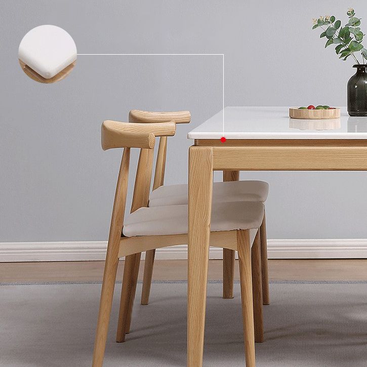 Rectangle Home Dining Table Simplicity Dinner Room Sintered Stone Table with 4 Wood Legs Clearhalo ' dining_table' 'Dining Tables & Seating' 'Dining Tables' 'furn' 'furn_dining_table' 'Furniture' 'furniture_dining_table' 'Kitchen & Dining Furniture' 'kitchen&dining_furn' 'kitchen' 'kitchen_dining_table' 1200x1200_7c5a080a-6a31-4292-b413-234b87236108