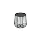 Tray Top Iron Coffee Table Round Metel Cocktail Table in Black
