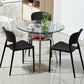 Metal Modern Round Indoor Table Glass Top Table for Kitchen and Dining Room Clearhalo 'Dining Tables & Seating' 'Dining Tables' 'dining_table' 'furn' 'furn_dining_table' 'Furniture' 'furniture_dining_table' 'Kitchen & Dining Furniture' 'kitchen' 'kitchen_dining_table' 1200x1200_7c5b301b-0190-48ed-b583-e9a08804ee5f