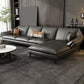 Contemporary Cushions Flared Arm Faux Leather Stationary Seating