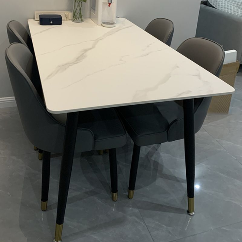 Rectangle Shape Dining Table Sintered Stone Table Modern Style with 4 Legs Clearhalo ' dining_table' 'Dining Tables & Seating' 'Dining Tables' 'furn' 'furn_dining_table' 'Furniture' 'furniture_dining_table' 'Kitchen & Dining Furniture' 'kitchen&dining_furn' 'kitchen' 'kitchen_dining_table' 1200x1200_7c5c89d6-f283-444e-a5f7-fbb0c7474940