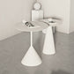 Mid-Century Modern Couchtisch mit Sockel aus Metall, runder Cocktailtisch