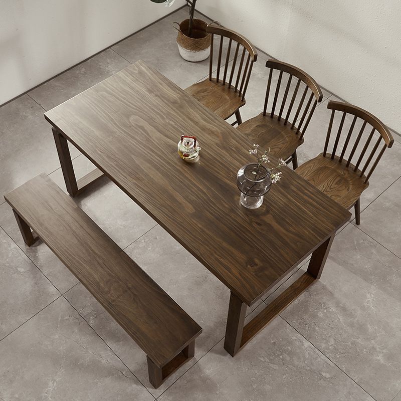 Industrial Double Pedestal Dining Table Pine Wood Table for Cafe Dining Room Clearhalo 'Dining Tables & Seating' 'Dining Tables' 'dining_table' 'furn' 'furn_dining_table' 'Furniture' 'Kitchen & Dining Furniture' 1200x1200_7c5de0fb-6954-4aa3-835d-8979131df4cc