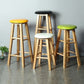 Modern Armless Counter Stool Rubber Wood Kitchen Bar Stool with Seat and Pedal Clearhalo 'Bar Furniture' 'Bar Stools' 'bar_stools' 'furn' 'furn_bar_stools' 'Furniture' 'furniture_bar_stools' 'Kitchen & Dining Furniture' 1200x1200_7c5e5857-2e9d-4497-becf-40dda63a4d62