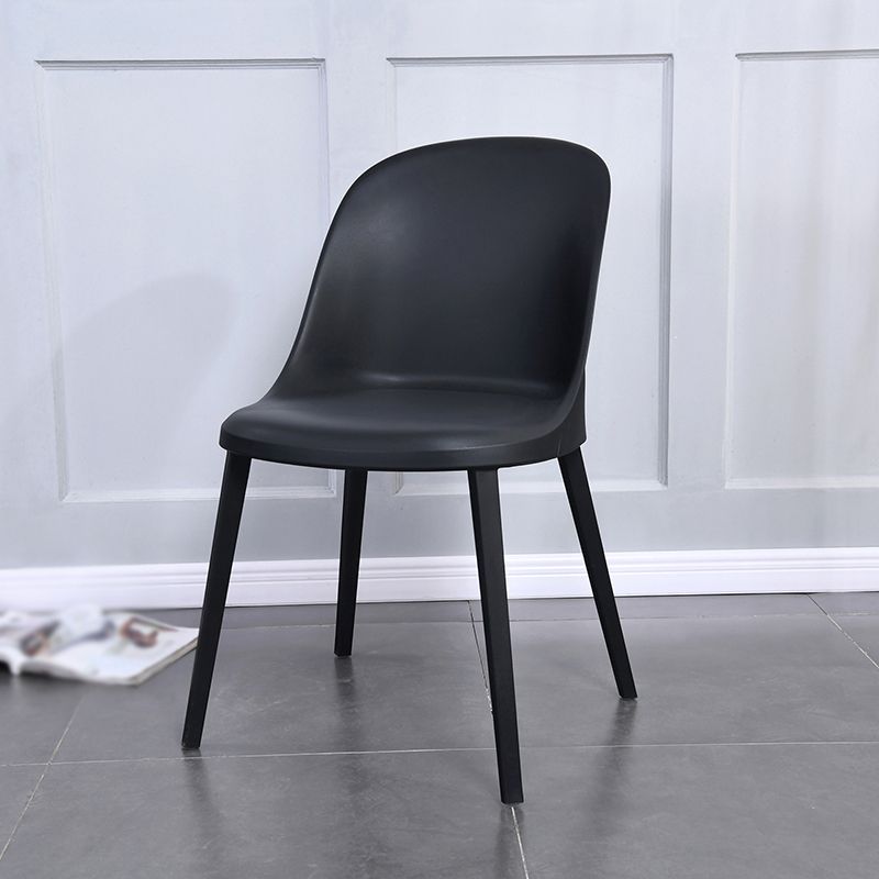 Sedia laterale semplice moderna sedia da pranzo in plastica per sala da pranzo