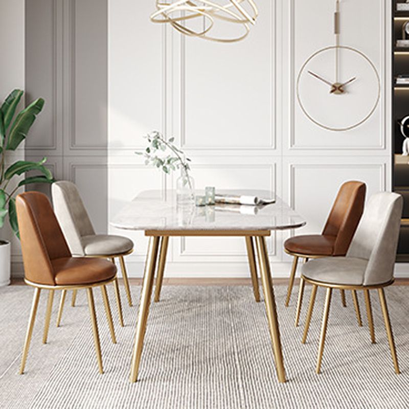 Scandinavian Style Leather Dining Chairs Upholstered Side Solid Back Chair Clearhalo ' kitchen&dining_furn' 'Dining Chairs' 'Dining Tables & Seating' 'dining_chair' 'furn' 'furn_dining_chair' 'Furniture' 'furniture_dining_chair' 'Kitchen & Dining Furniture' 'kitchen' 1200x1200_7c613941-f066-4719-b906-bc8b7ed9f1b9