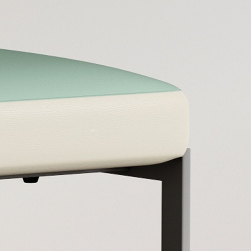 Upholstered Leather Armless Dining Chairs Solid Back Chairs with Metal Legs Clearhalo ' kitchen&dining_furn' 'Dining Chairs' 'Dining Tables & Seating' 'dining_chair' 'furn' 'furn_dining_chair' 'Furniture' 'furniture_dining_chair' 'Kitchen & Dining Furniture' 'kitchen' 1200x1200_7c6158d2-dc72-47c6-abdb-4e939175034b