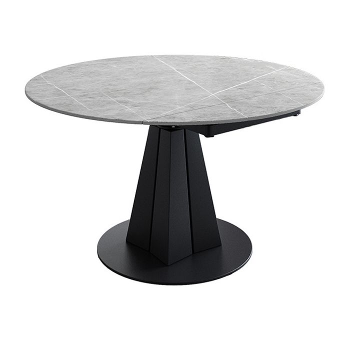 Modern Style Sintered Stone Dining Room Table Round Home Table with Metal Base Clearhalo ' dining_table' 'Dining Tables & Seating' 'Dining Tables' 'Furniture' 'furniture_dining_table' 'Kitchen & Dining Furniture' 'kitchen&dining_furn' 'kitchen' 'kitchen_dining_table' 1200x1200_7c6260dc-f434-41de-8441-f022d6f44f3a