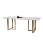 Rectangular Sintered Stone Dining Table Modern Furniture with Double Pedestal for Home