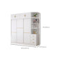 Contemporary White Wood Frame Wardrobe Freestanding Wardrobe with Soft Close Doors