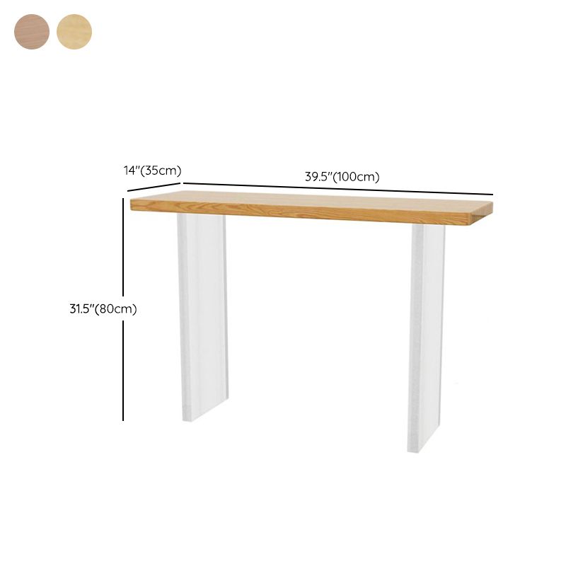 Solid Wood 1-shelf Console Table 13.78" W Rectangle Accent Table for Hall