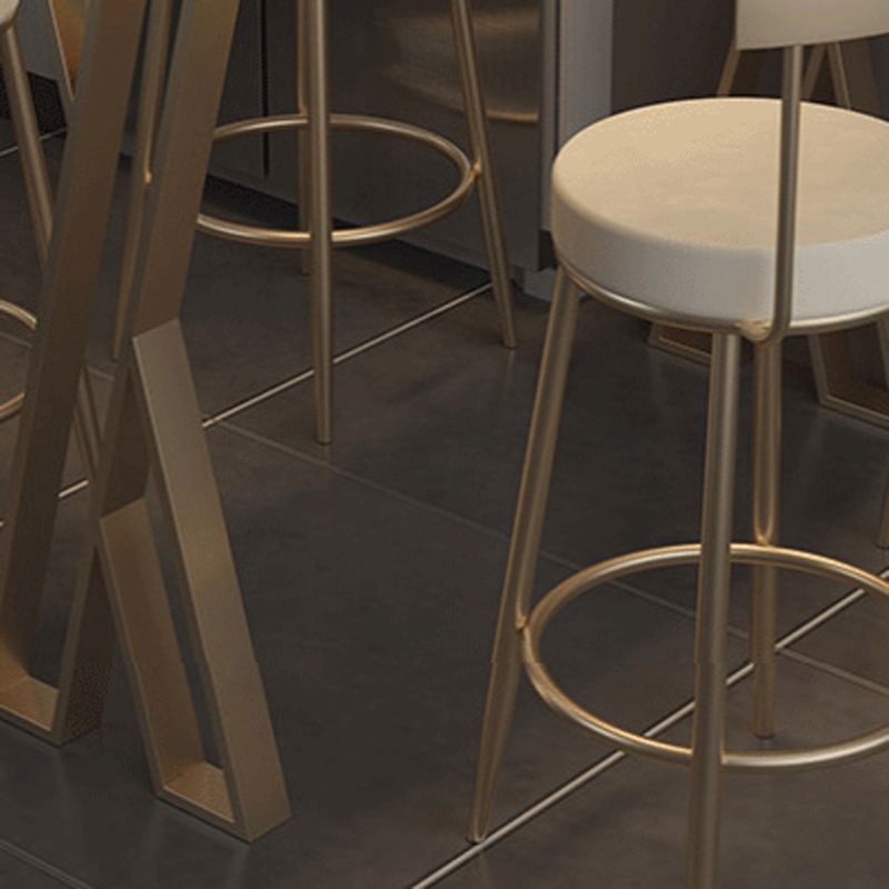 Glam 1/2/3/5 Pieces Bar Table Set Rectangle Bar Table with Metal High Stools for Home Clearhalo 'Bar Furniture' 'furn' 'furn_home_bar_bar_sets' 'Furniture' 'Home Bars & Bar Sets' 'home_bar_bar_sets' 'Kitchen & Dining Furniture' 1200x1200_7c6aa7bb-b665-4801-a553-2132842845a0