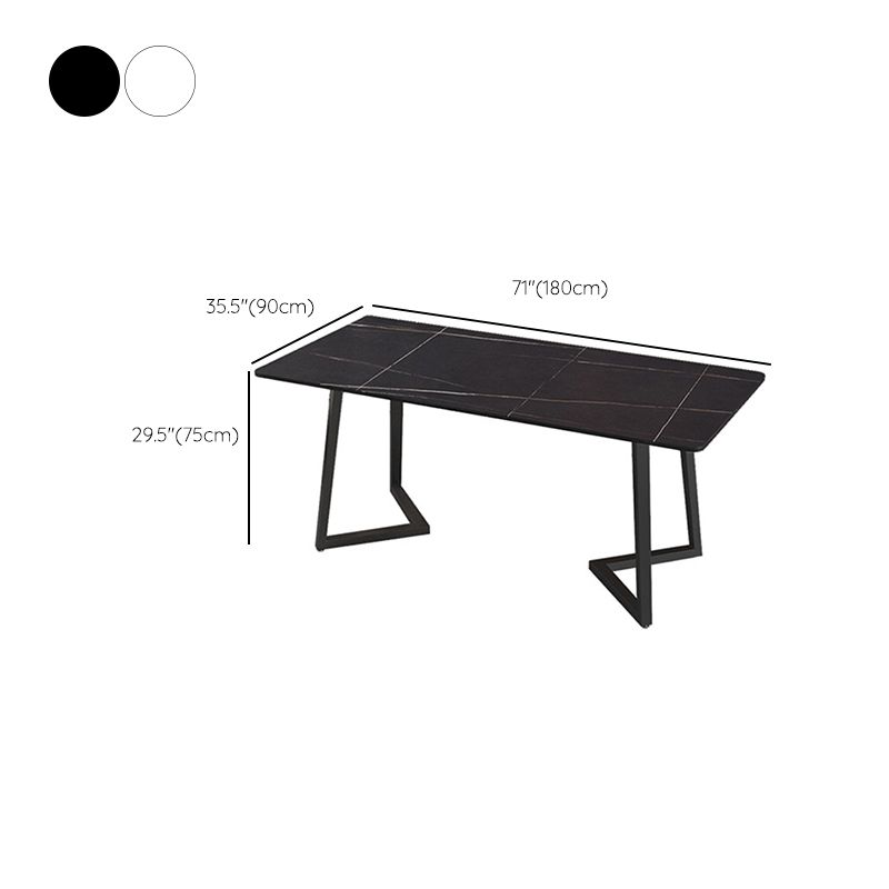 Gepolijste afwerking Dinette set met zwarte stoelen 1/4/5/7 stuks glamour eettafel set