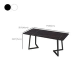 Set di dinette per finitura lucida con sedie nere 1/4/5/7 pezzi set da pranzo glam