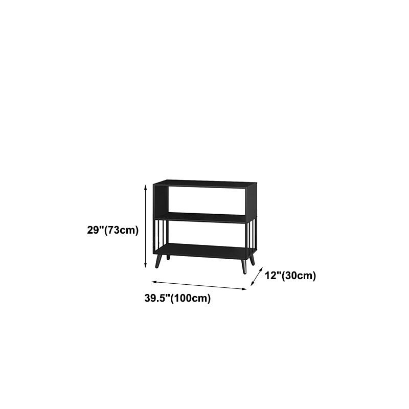 12 "W Black Iron Frame Bookshelf Modern Open Storage Bookcase per Home Office