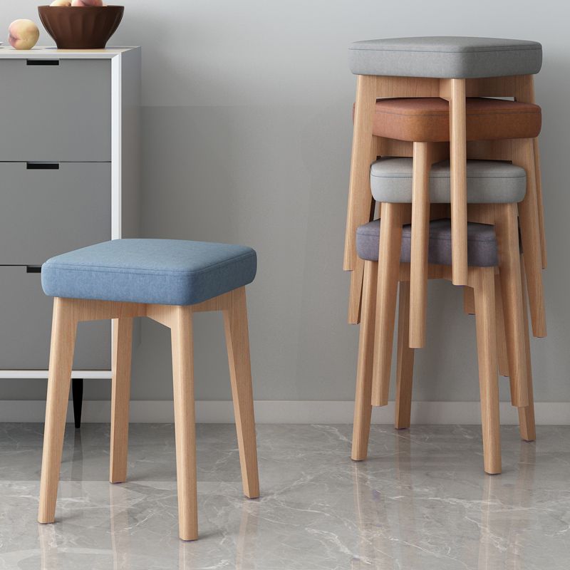 Indoor Cotton Ottoman Tear Resistant with Four Legs Cube Ottoman Square Modern Clearhalo 'furn' 'furn_ottomans_poufs' 'Furniture' 'Living Room Furniture' 'Ottomans & Poufs' 'ottomans_poufs' 1200x1200_7c6c57c5-46be-4334-b0dc-a5d97b59dcbf