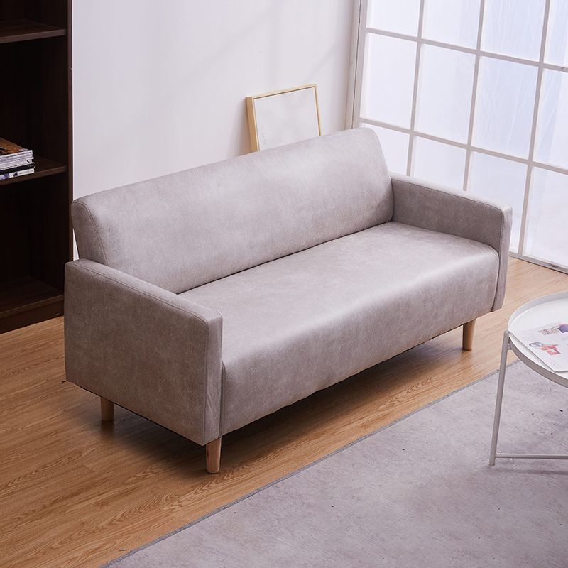 Modern 4 Wood Legs Standard Sofa Square Arm Sofa for Living Room Clearhalo 'Furniture' 'furniture_sofas' 'kitchen' 'kitchen_sofas' 'Living Room Furniture' 'Sofa' 'sofas' 1200x1200_7c6e0372-aa83-4768-9d52-3eebfefbf60b