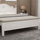 Victorian White Standard Bed Solid Wood Bed Frame with Custom Legs