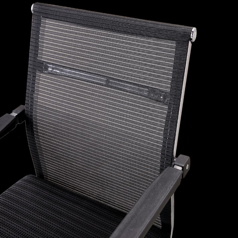 Silla de tareas de estilo moderno sin ruedas silla de oficina con brazos fijos