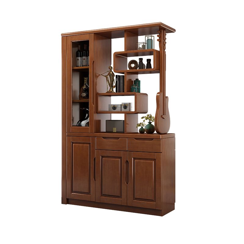 Solid Wood Cabinet 14.96" Wide Accent Cabinet with Drawers and Shelves Clearhalo 'Cabinets & Chests' 'cabinets_chests' 'furn' 'furn_cabinets_chests' 'Furniture' 'Living Room Furniture' 1200x1200_7c7438b5-c62c-4371-ad93-7d8de9062b3b