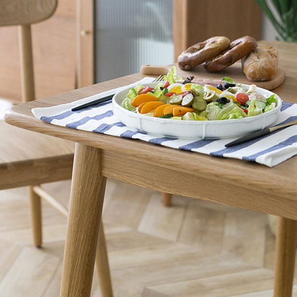 Solid Oak Dining Table Modern Rectangle Dining Table with 4 Natural Finish Legs Clearhalo 'Dining Tables & Seating' 'Dining Tables' 'dining_table' 'furn' 'furn_dining_table' 'Furniture' 'furniture_dining_table' 'Kitchen & Dining Furniture' 'kitchen' 'kitchen_dining_table' 1200x1200_7c745d01-910a-43cd-bc2e-28fe14cfa0ef