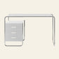Black and White Office Desk Pedestal Wooden Writing Desk for Home