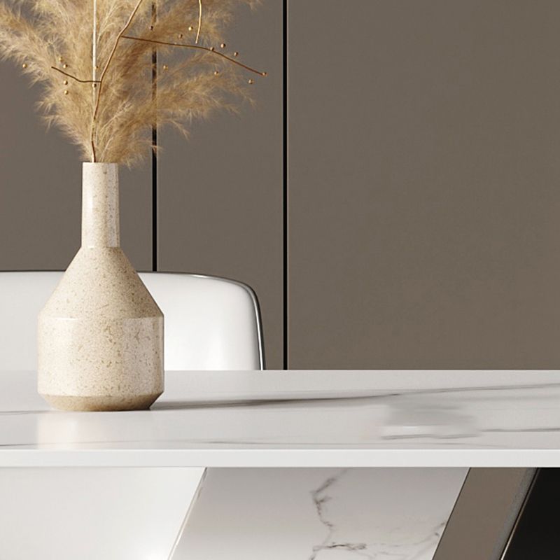 Eenvoud Stijl Dinette Tafel Rechthoek Stenen Eettafel voor Keuken
