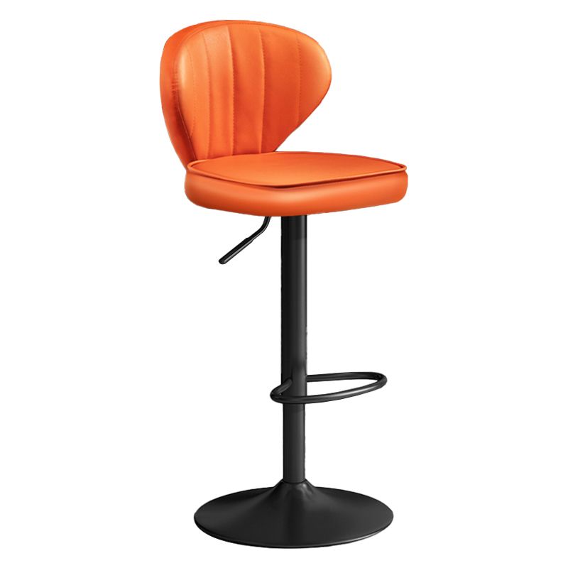 Nordic Style Leather Upholstered Barstool Adjustable Height Swivel Bar Stool Clearhalo 'Bar Furniture' 'Bar Stools' 'bar_stools' 'furniture_bar_stools' 'Kitchen & Dining Furniture' 'kitchen&dining_furn' 'kitchen' 'kitchen_furn' Furniture' 1200x1200_7c775803-5f9e-45b8-83f0-4b900e3ddb6d
