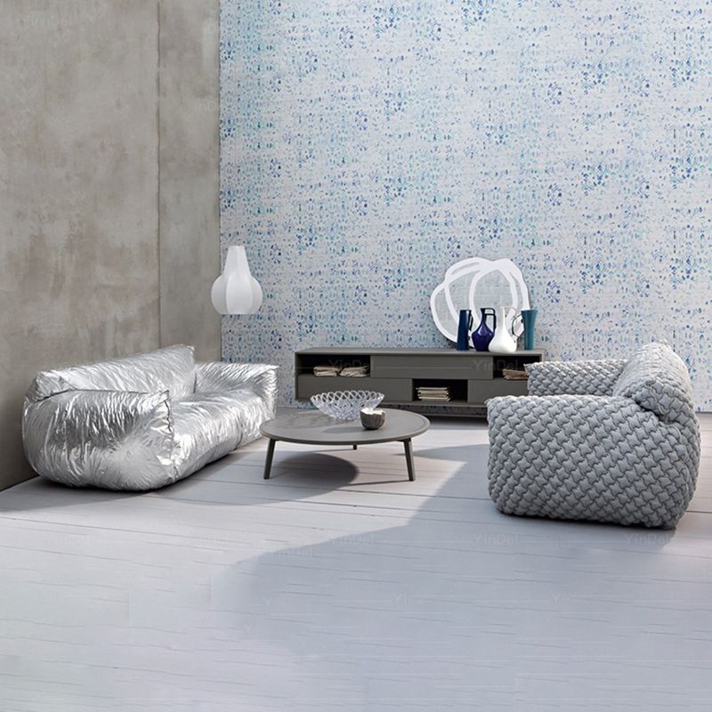 33" High Cotton Contemporary Round Arm Sofa with Tight Back for Apartment, Living Room Clearhalo 'furn' 'furn_sofas' 'Furniture' 'furniture_sofas' 'kitchen' 'kitchen_sofas' 'Living Room Furniture' 'Sofa' 'sofas' 1200x1200_7c781d9c-f6ce-428e-8f1e-63006fd32df5