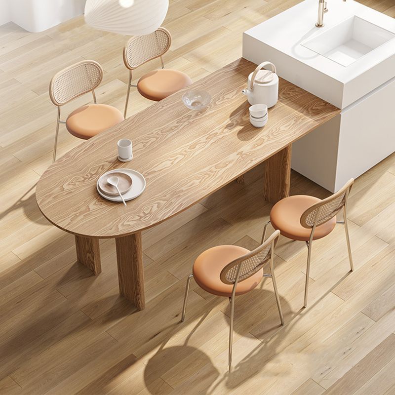 Modern Style Wooden Table Free Form Table with 3 Legs for Home Clearhalo 'Dining Tables & Seating' 'Dining Tables' 'dining_table' 'furn' 'furn_dining_table' 'Furniture' 'Kitchen & Dining Furniture' 1200x1200_7c78929a-1654-4e30-9550-dd94f9447fa9