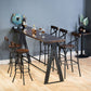 Industrial Style Bar Dining Table Cafe and Breakroom Bar Stool Table