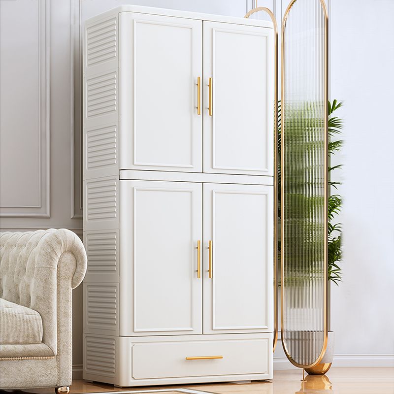 Armadio di stoccaggio in plastica opaca massicciatura a cerniera contemporanea