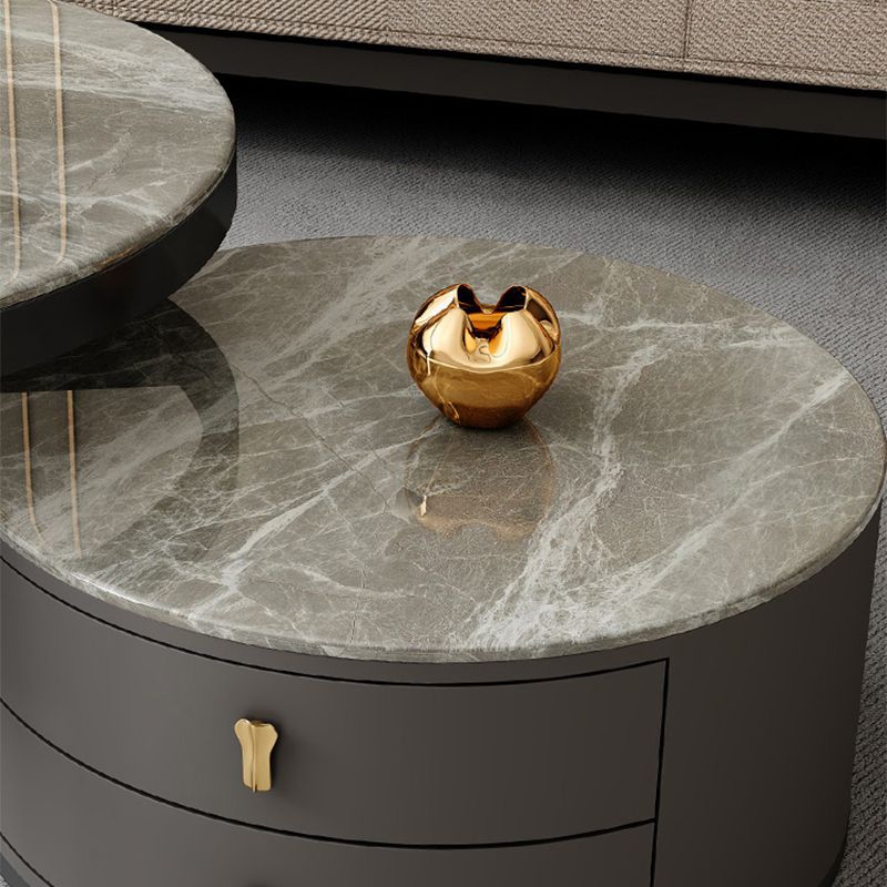 Modern Coffee Cocktail Table Round Nesting Coffee Table Set with Drawer Clearhalo 'Coffee & Accent Tables' 'Coffee Tables' 'coffee_tables' 'furn' 'furn_coffee_tables' 'Furniture' 'Living Room Furniture' 1200x1200_7c7b3e07-c3bc-4e17-99f4-95d8061f6810