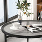 Minimalism 4 Legs Coffee Table Glass Top Coffee Cocktail Table with Shelf Clearhalo 'Coffee & Accent Tables' 'Coffee Tables' 'coffee_tables' 'furn' 'furn_coffee_tables' 'Furniture' 'Living Room Furniture' 1200x1200_7c7be0c1-5e3e-4390-bf40-5b4f45051294