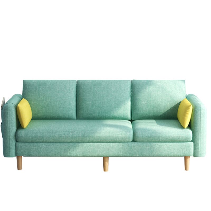 Modern Wood Legs Standard Sofa Fabric Loose Back Square Arm Sofa Clearhalo 'furn' 'furn_sofas' 'Furniture' 'furniture_sofas' 'kitchen' 'kitchen_sofas' 'Living Room Furniture' 'Sofa' 'sofas' 1200x1200_7c7c3faf-1be8-4783-8b40-e3e28904bd3e