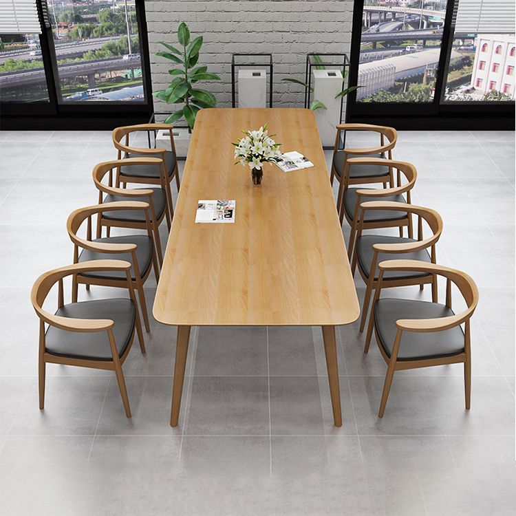 Solid Wood Contemporary Dining Table Rectangle Table with 4 Legs Clearhalo ' dining_table' 'Dining Tables & Seating' 'Dining Tables' 'furn' 'furn_dining_table' 'Furniture' 'furniture_dining_table' 'Kitchen & Dining Furniture' 'kitchen&dining_furn' 'kitchen' 'kitchen_dining_table' 1200x1200_7c7c7039-92aa-4eb6-8679-19c510dc7913