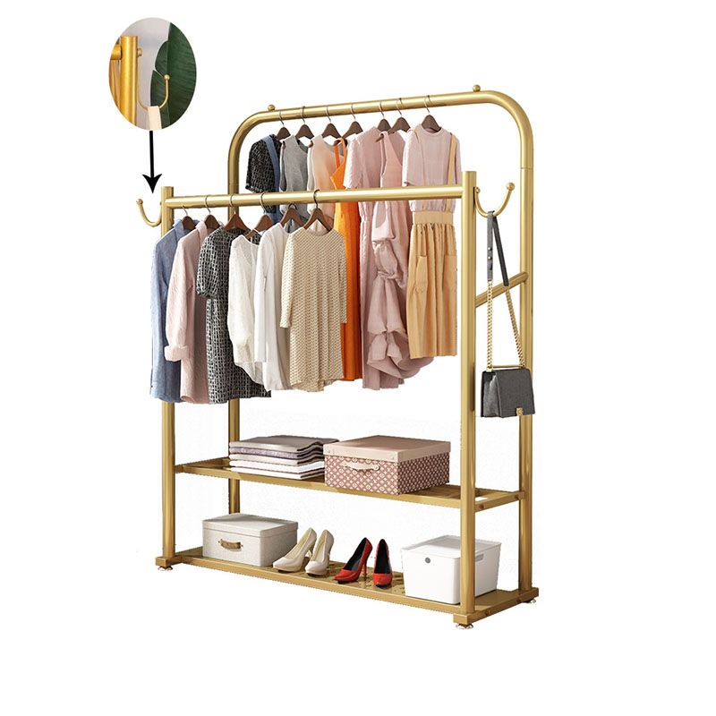 Estante de pelaje de estilo industrial Pure Color Free Standing Metallic Coat Rack