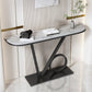 Tavolo da console in pietra mezzi luna 12 "W tavolo accento resistente alla macchia glam per Hall