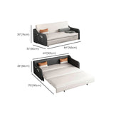 Faux leather Sleeper Sofa 32.28" Wide White Sofa Bed with Cushion Back Clearhalo 'furn' 'furn_futons' 'Furniture' 'Futons & Daybeds' 'Futons' 'Living Room Furniture' 1200x1200_7c7d8bc6-8890-4618-a658-ed334f785813