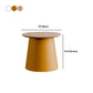 Contemporary Wooden Round Top Table Acrylic Pedestal End Table