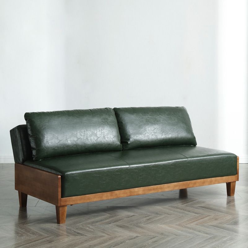 28,3 "H Faux Leder Armless Cabrio -Sofa für Wohnzimmer