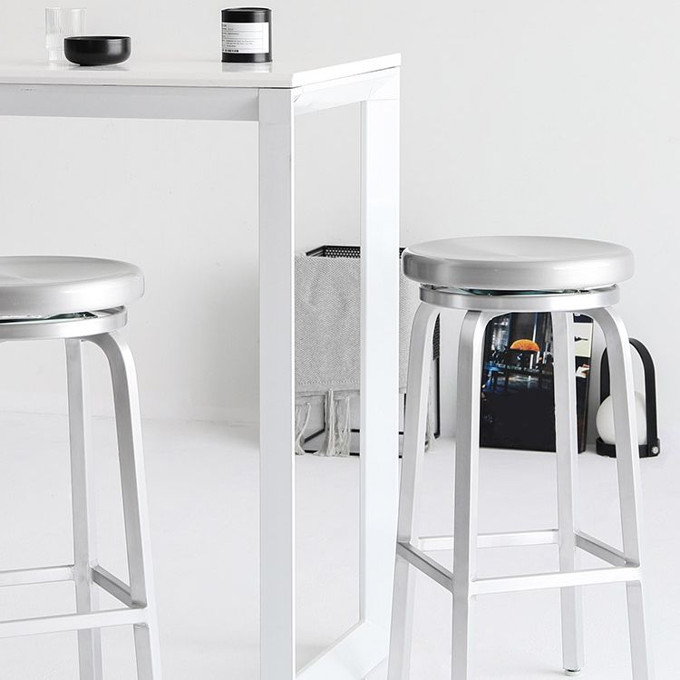 Contemporary Backless Metal Counter Stool with 4 Legs for Dining Room Clearhalo 'Bar Furniture' 'Bar Stools' 'bar_stools' 'furn' 'furn_bar_stools' 'Furniture' 'Kitchen & Dining Furniture' 1200x1200_7c810525-f1c1-4766-a355-48b46f77a148