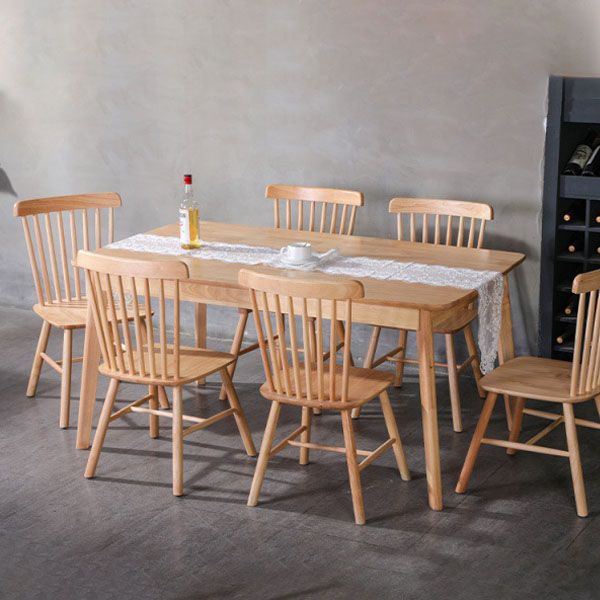 Contemporary Coffee Shop Wood Side Chair Matte Finish Slat Back Dining Chair Clearhalo ' kitchen&dining_furn' 'Dining Chairs' 'Dining Tables & Seating' 'dining_chair' 'furn' 'furn_dining_chair' 'Furniture' 'furniture_dining_chair' 'Kitchen & Dining Furniture' 'kitchen' 1200x1200_7c81468a-3a6a-4d0d-9e16-f84ffcaa0730