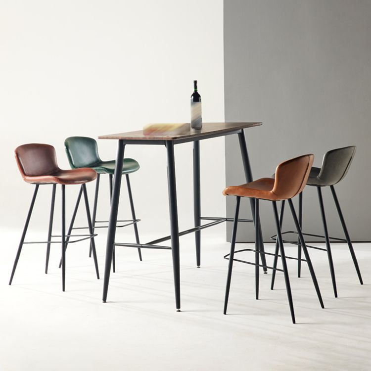 Metal Industrial Kitchen Dining Room Armless Stool Low Back Bar Stool Clearhalo 'Bar Furniture' 'Bar Stools' 'bar_stools' 'Furniture' 'furniture_bar_stools' 'Kitchen & Dining Furniture' 1200x1200_7c8158f9-2c48-41d4-b41a-c17de4e3f664