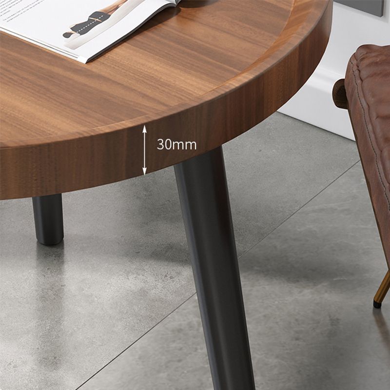 Modern 3 Legs Wooden Coffee Table Round Top Shape Cocktail Table for Living Room Clearhalo 'Coffee & Accent Tables' 'Coffee Tables' 'coffee_tables' 'furn' 'furn_coffee_tables' 'Furniture' 'Living Room Furniture' 1200x1200_7c827d66-6363-4103-bf05-e853a1b78fba